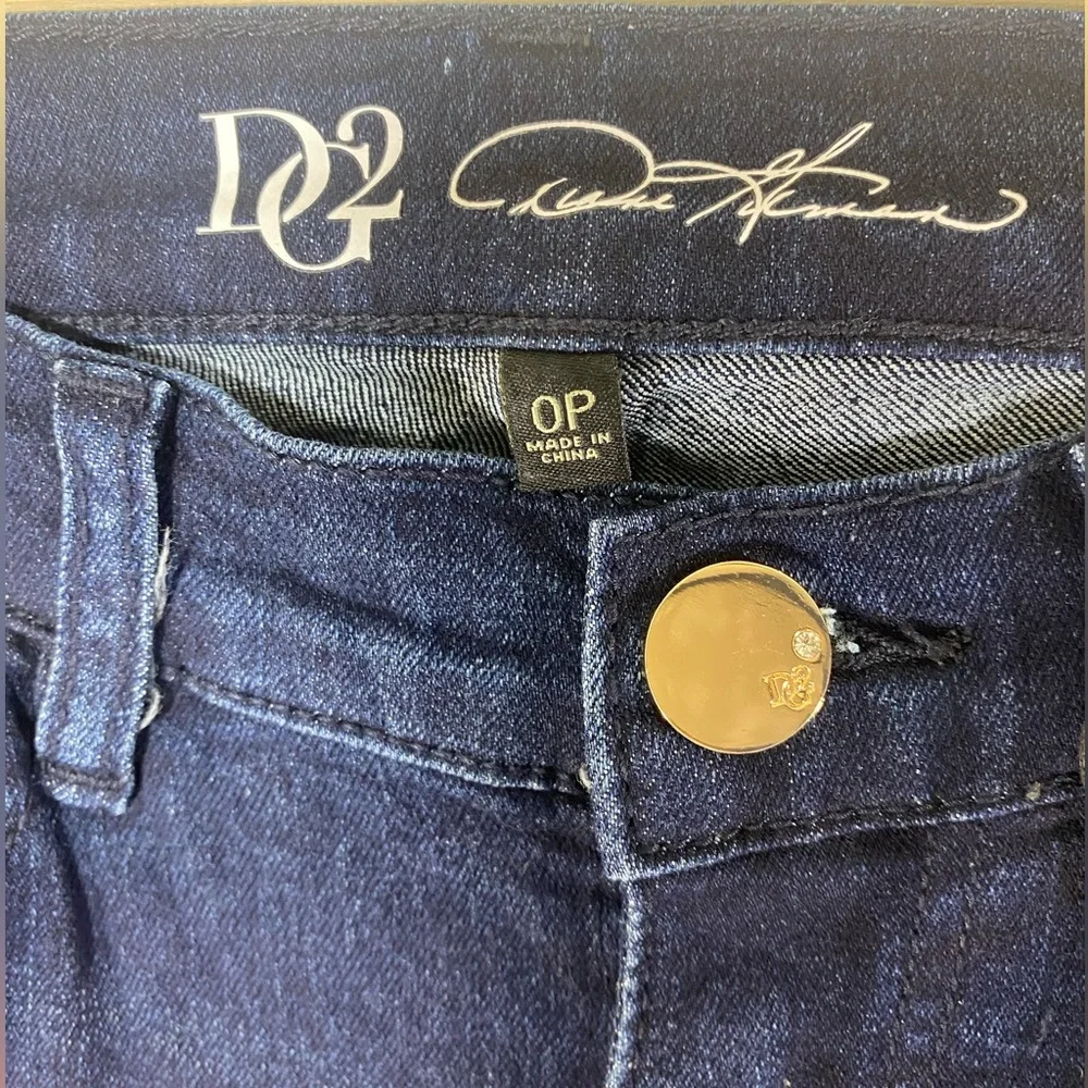 DG2 by Diane Gilman Women’s 0P Indigo Casual Classic Stretch Skinny Petite Jeans - Picture 7 of 7